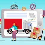 A graphic depicting a team working together on foodservice inventory management.
