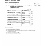 An example of manual recipe scaling using Baked Ziti with Meat Sauce