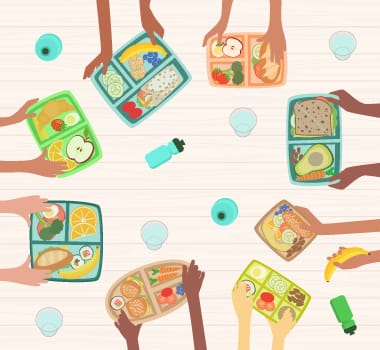 Unique and colorful meals obtained via nutrition informatics solutions