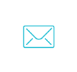 A blue icon of a sealed envelope.
